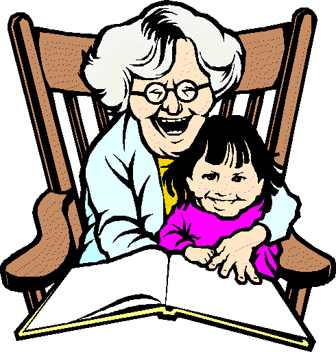 grandma reading to girl (18122 bytes)